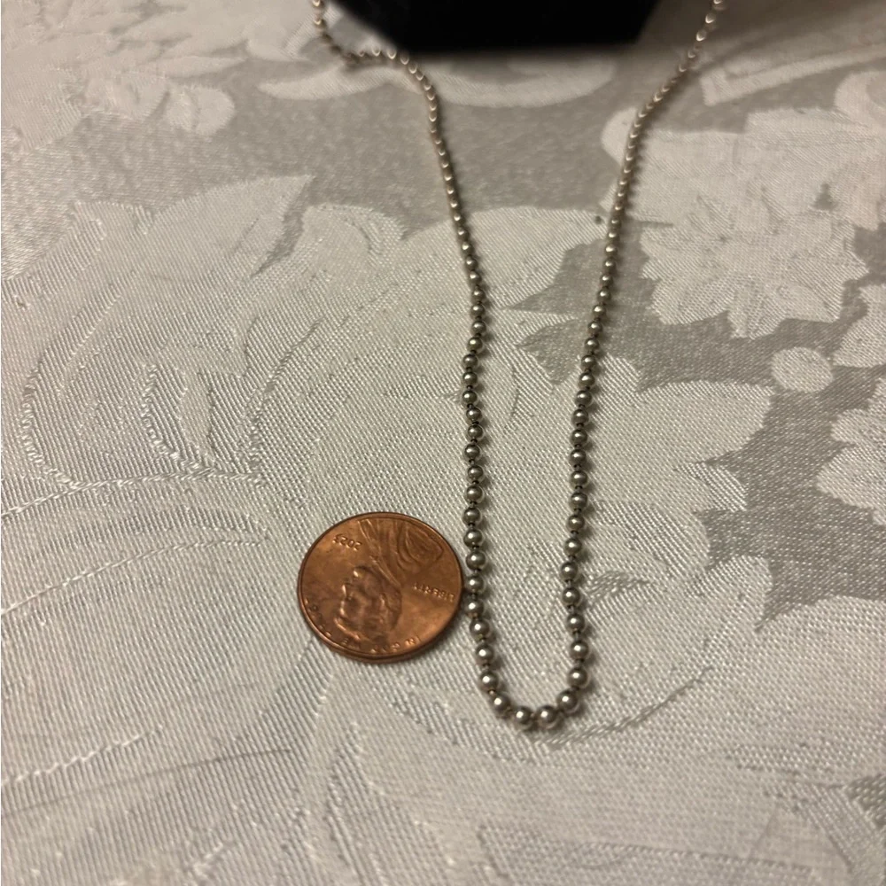 Tiffany &Co Sterling 925 ball necklace/chain. 33” long. - Picture 3 of 8